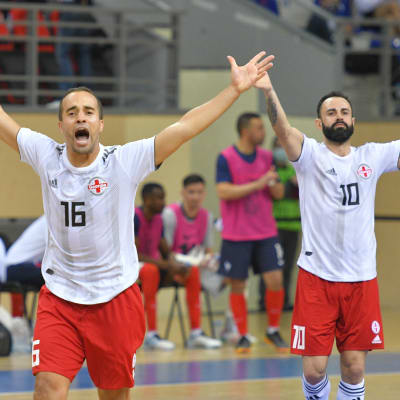 Georgian brasilialaiset futsalvahvistukset Thales ja Roninho kuvassa 