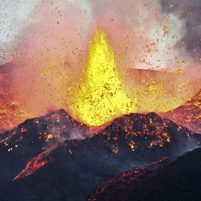 Vulkanutbrott på ön Fogo, Kap Verde 28.11.2014 