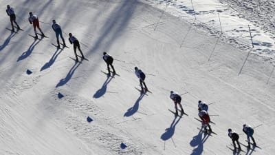 Skidåkare.