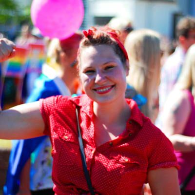 Karin Blomqvist på Åland Pride