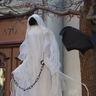 Halloweendekorationer i Brooklyn