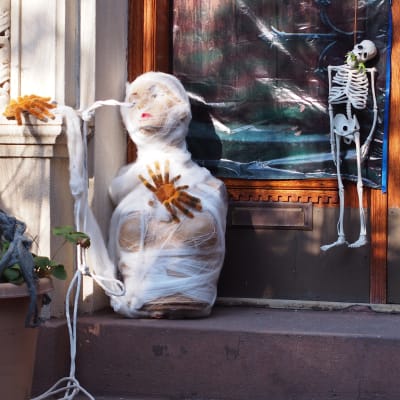 Halloweendekorationer i Brooklyn