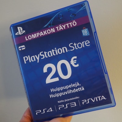 PlayStation Storen lompakontäyttöpakkaus.