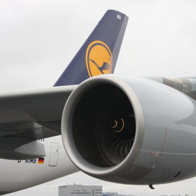 Flygplansmotor på A380:an