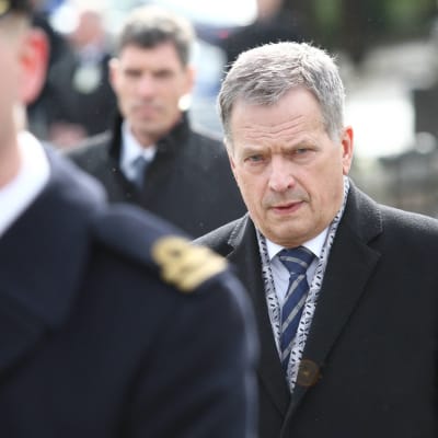 En bild på president Sauli Niinistö.
