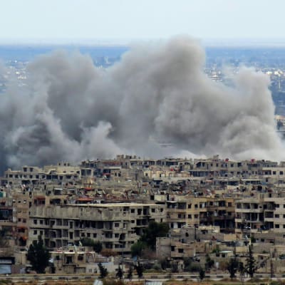 Bombning av östra Ghouta 27.2.2018.