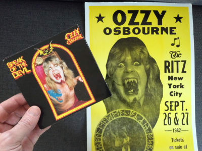 Ozzy osbourne Speak of the devil cd + konsertplansch för samma gig