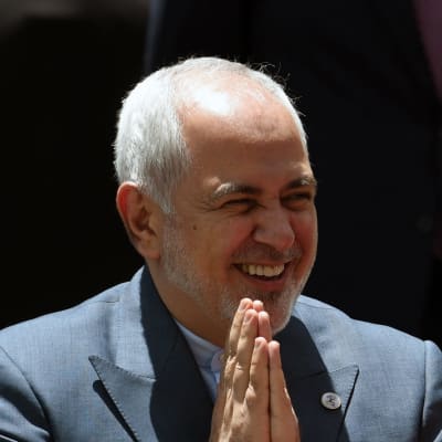 Irans utrikesminister Mohammad Javad Zarif i närbild.