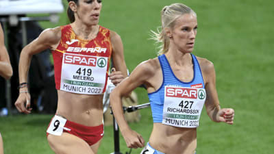 Camilla Richardsson löper i EM 2022.