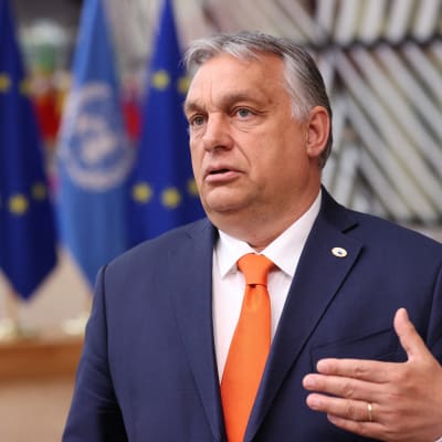 Unkarin pääministeri Victor Orbán EU-huippukokouksessa Brysselissä 24. kesäkuuta 2021. 