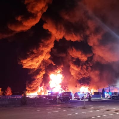 Fabriksbrand i Riihimäki. 