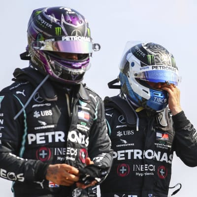 Lewis Hamilton och Valtteri Bottas.
