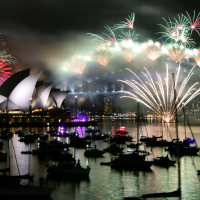 Nyårsfirande i Sydney.