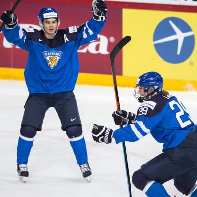 Sebastian Aho och Patrik Laine, JVM 2016.