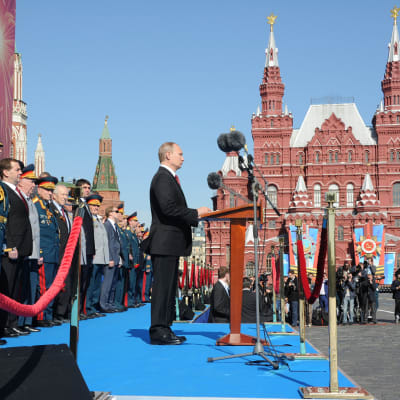 President Putin talade vid Röda Torget
