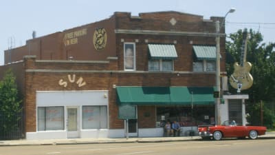 Fasaden till Sun Studios i Memphis.
