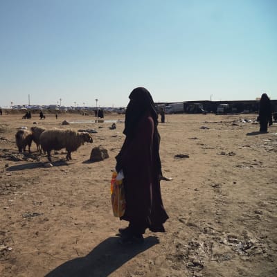 En finsk kvinna i lägret al-Hol.