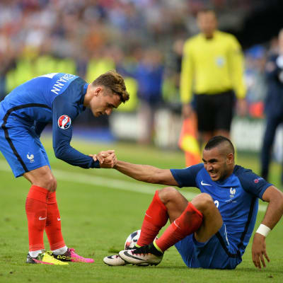 Antoine Griezmann och Dimitri Payet under fotbolls-EM 2016.