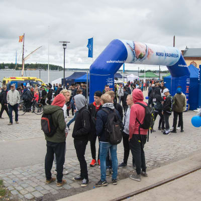 Sov Tryggt-evenemanget i Inre hamnen i Vasa.