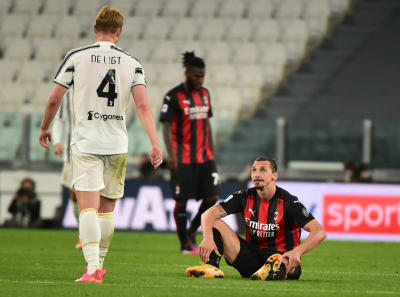 Zlatan Ibrahimovic skadades i matchen mot Juventus.