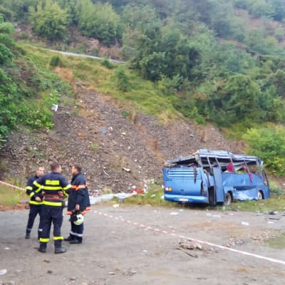 Bussolycka i Svoge i Bulgarien. 