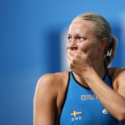 Sarah Sjöstörm vid VM i fjol