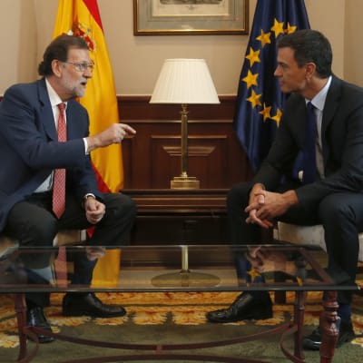 Mariano Rajoy och  Pedro Sanchez.
