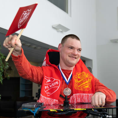 FC Kemin fani Joonas Laukka.