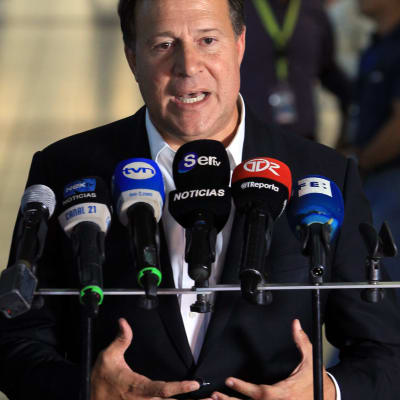 Panamas president Juan Carlos Varela.