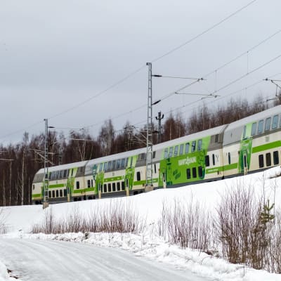 Matkustajajuna menossa kohti Jyväskylää.