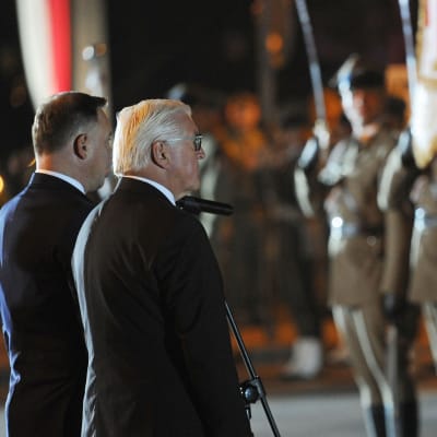 Polens president Andrzej Duda och hans tyske kollega Frank-Walter Steinmeier deltog i en minnesceremoni i Wielun i Polen tidigt på morgonen den 1 september.