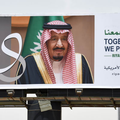 President Donald Trump och Saudiarabiens kung Salman