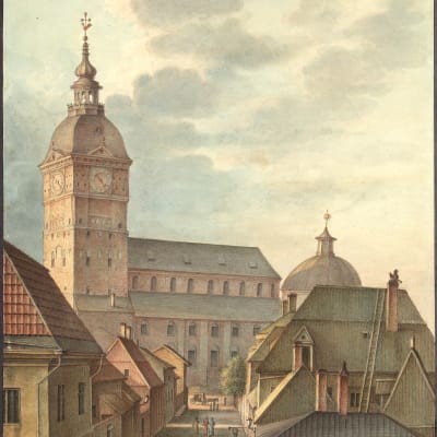 Åbo 1814, akvarell av C.L. Engel