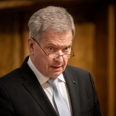 Sauli Niinistö valtiopäivien avajaisissa.