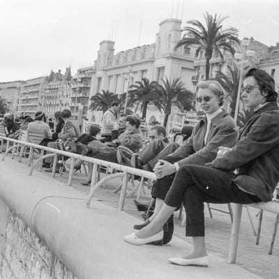 Strandpromenaden i Nice, Promenade des Anglais år 1958.