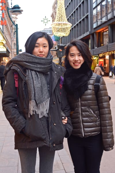 Sheng Xiu och Liyang Zhang från Peking i Kina.