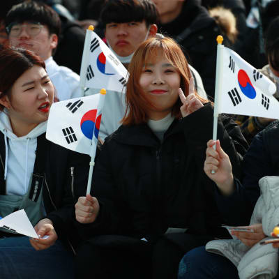 Publik vid de paralympiska spelen i Pyeongchang.
