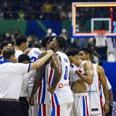 Dominikaanisen tasavallan koripallojoukkue kuvassa