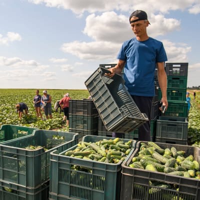 Maataloustöitä tehdään Ukrainassa.