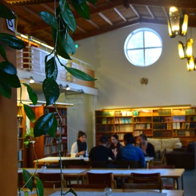 människor i bibliotek