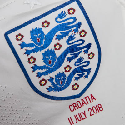 Bild på Englands tröja i semifinalen mot Kroatien.