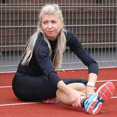 Sara Kuivisto tränar på Centralplan i Borgå.