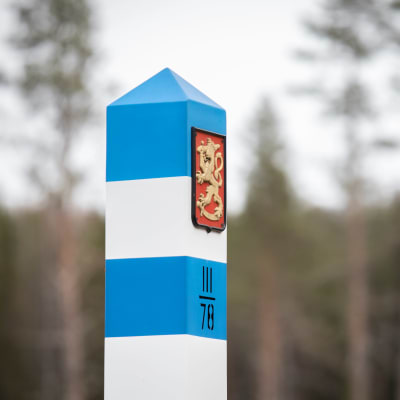 Gränsmärke vid Finlands riksgräns.