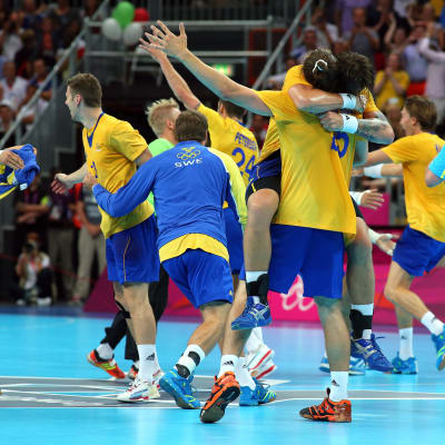 Svenskt jubel i OS-semifinalen 2012.