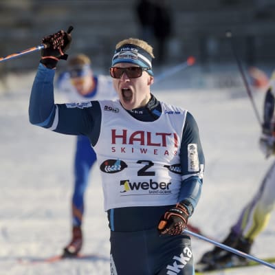 Juho Mikkonen vinner FM-sprinten, Imatra, 29.1.2016.