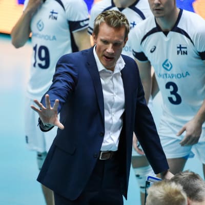 Tuomas Sammelvuo, volleybollandslagets tränare, hösten 2016.