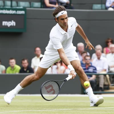 Roger Federer i tennisturneringen i Wimbledon 2014.