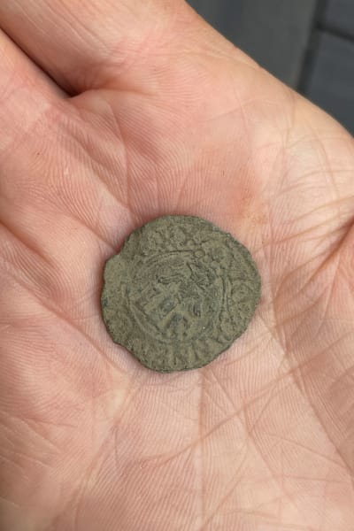 Mynt hittat av Pamela Munsterhjelm, 1/2 öre Johan III 1592