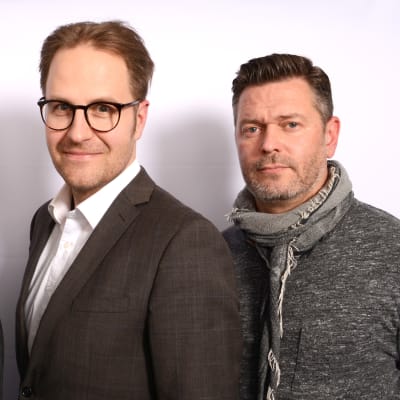 Kalevi Pollari, Kyösti Mäkimattila ja Petri Alanko seisomassa