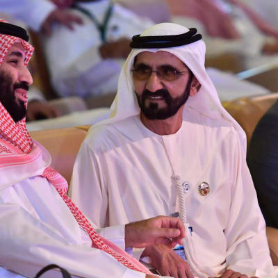 Saudiarabiens kronprins Mohammed bin Salman och Förenade arabemiraternas vicepresident och premiärminister shejk Mohammed bin Rashid al-Maktoum.